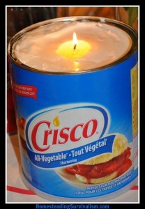 How to Make a 45 Day Emergency Candle Out of Crisco